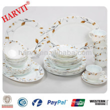 La cena barata fija el fabricante de China / la cena de cristal opal resistente al calor fija / los sistemas calientes de la vajilla de la cristalería de Optical de la venta 58PCS 2014 fijan